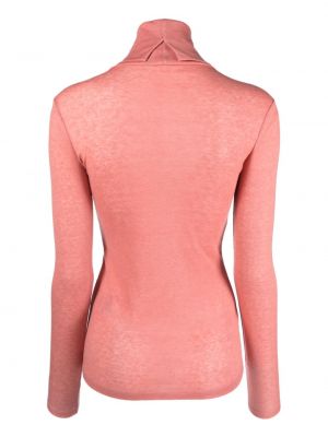 Pull col rond Closed rose