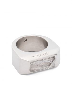 Křišťálový prsten Rick Owens šedý