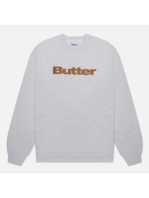 Фетровый свитшот с аппликацией Butter Goods серый