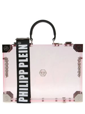 Розовая прозрачная сумка Philipp Plein