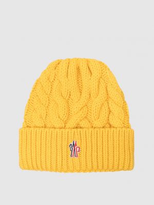 Вовняна шапка Moncler Grenoble жовта
