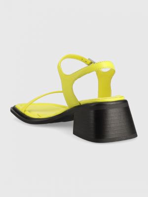 Kožené sandály na podpatku Vagabond zelené
