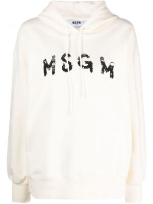 Pailletten hoodie aus baumwoll Msgm