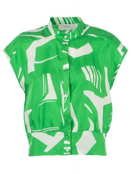Шелковая блузка Beatrice зеленая