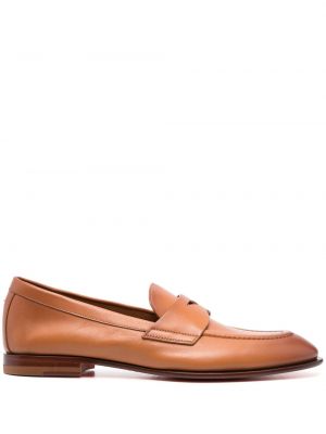 Ilma kontsaga nahast loafer-kingad Santoni pruun
