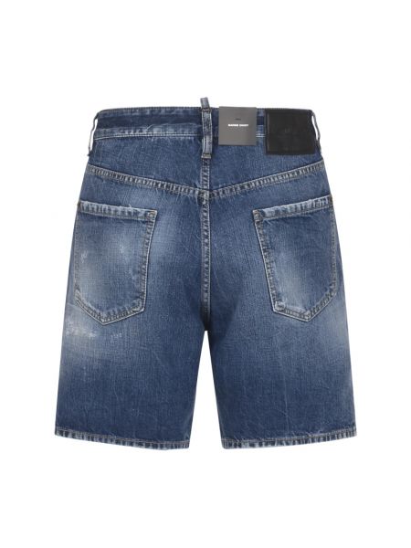 Zerrissene jeans shorts Dsquared2 blau