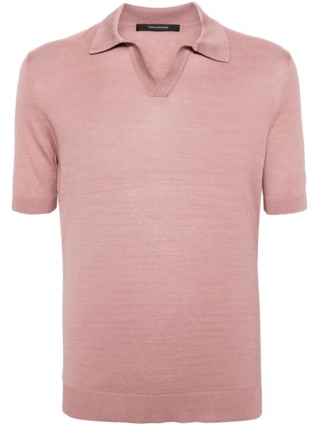 Копринена поло тениска Tagliatore розово