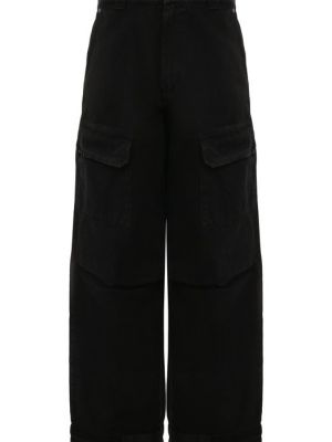 Черные хлопковые брюки карго Rta