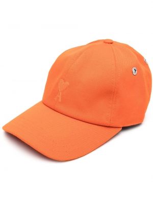 Вълнена шапка с козирки Ami Paris оранжево