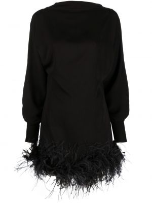 Mini-abito con piume 16arlington nero