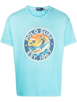 T-shirt avec imprimé slogan en coton à imprimé Polo Ralph Lauren