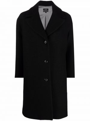 Παλτό σε φαρδιά γραμμή A.p.c. μαύρο