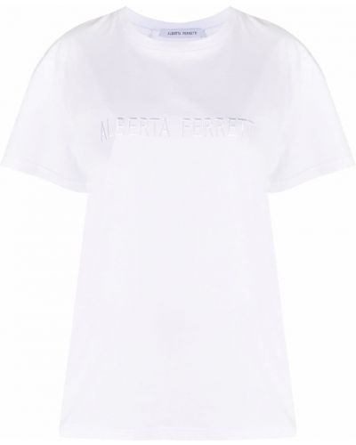 Camiseta con bordado Alberta Ferretti blanco