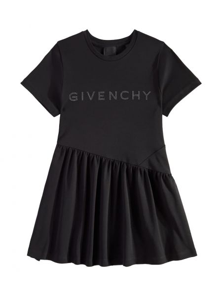 Jersey puuvilla jersey-mekko tytöille Givenchy Kids musta