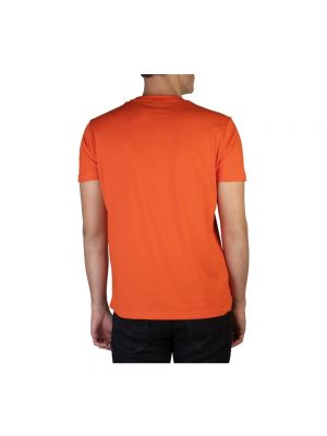 Koszulka slim fit Diesel pomarańczowa