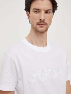 Bavlněné tričko s potiskem Joop! bílé