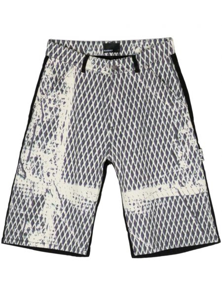 Mesh bermuda aus baumwoll mit print Rassvet schwarz