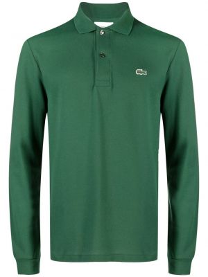 Medvilninis polo marškinėliai Lacoste žalia