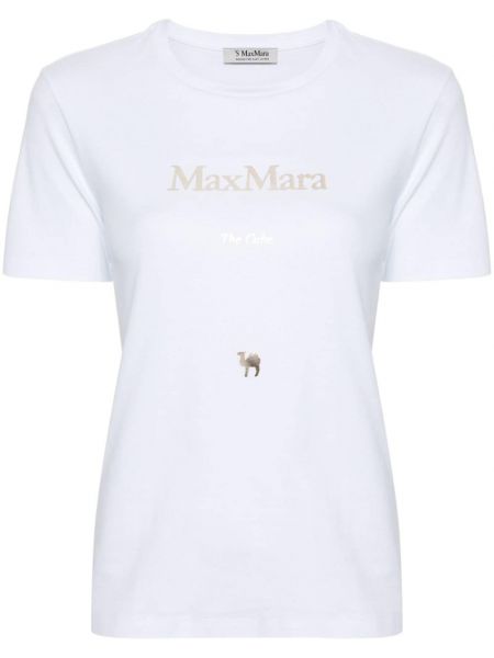 Koszulka bawełniana z nadrukiem S Max Mara
