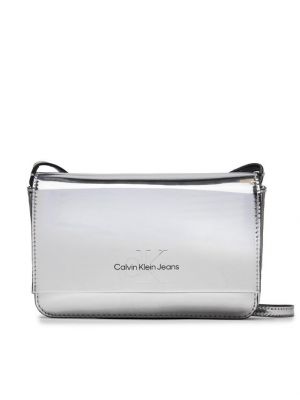 Серебряная сумка через плечо Calvin Klein Jeans