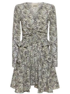 Hedvábné mini šaty Isabel Marant bílé