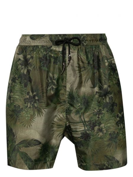 Kamuflažni kratke hlače s potiskom s tigrastim vzorcem Roberto Cavalli zelena