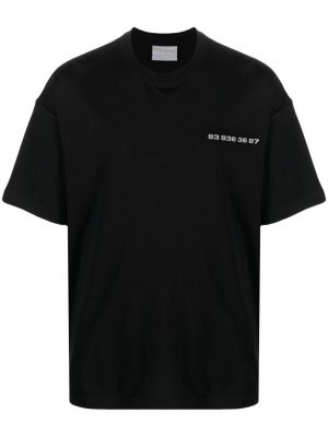 Βαμβακερή μπλούζα με σχέδιο Vtmnts μαύρο