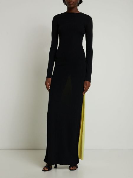 Dzianinowa sukienka długa z dżerseju 1017 Alyx 9sm czarna