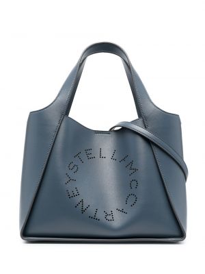 Lær shoppingbag Stella Mccartney blå