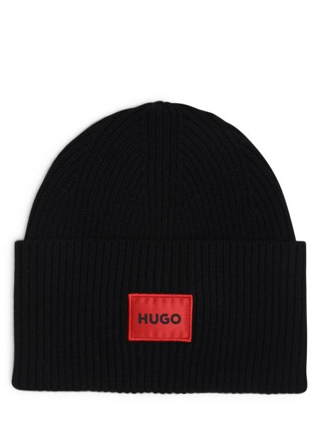 HUGO - czapka z naszywką z logo, czarny