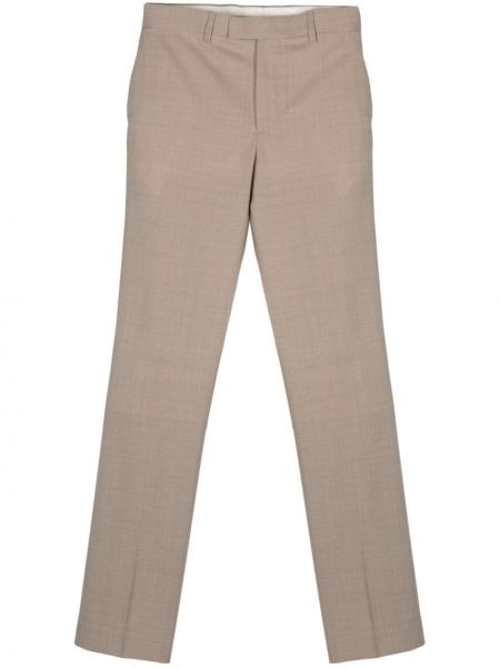 Volnene hlače s karirastim vzorcem Sandro rjava