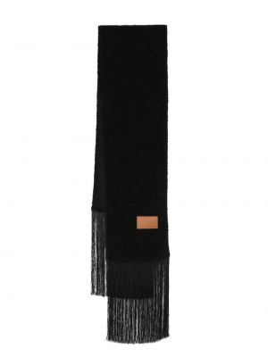 Плетен шал с ресни Forte_forte черно