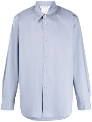 Пухена риза с копчета Acne Studios синьо