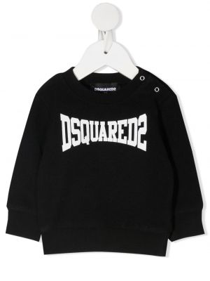 Trykt bomull sweatshirt for jenter Dsquared2 Kids svart