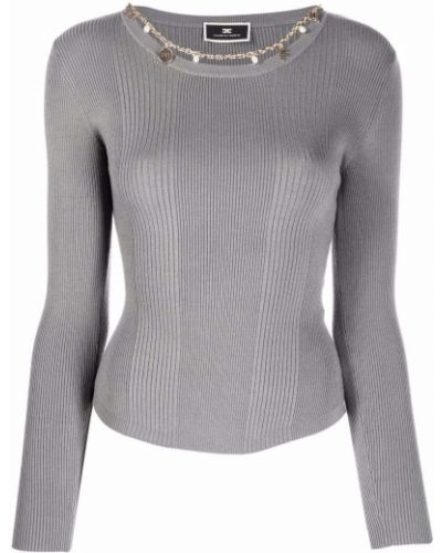 Jersey de punto de tela jersey Elisabetta Franchi gris