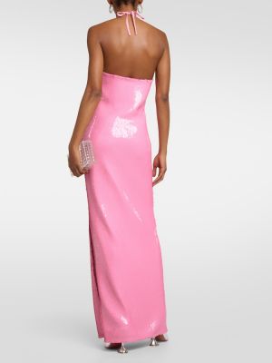Φλοράλ μάξι φόρεμα Rodarte ροζ