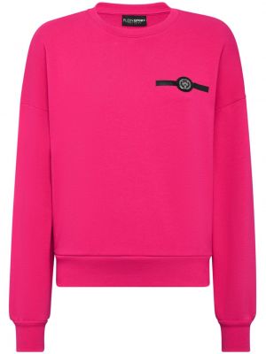 Sportliche sweatshirt mit rundem ausschnitt Plein Sport pink