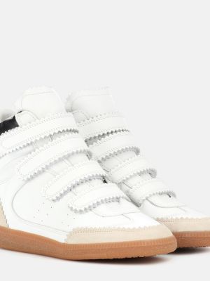 Sneakersy skórzane Isabel Marant białe