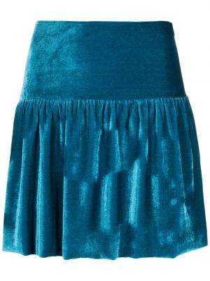 Aksamitna mini spódniczka Cecilia Prado niebieska