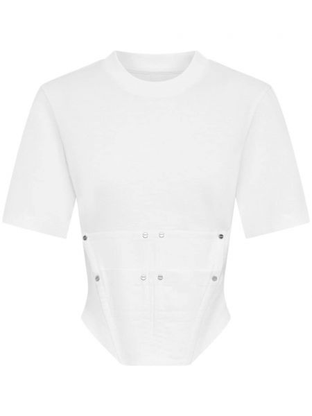 Βαμβακερή μπλούζα Dion Lee λευκό