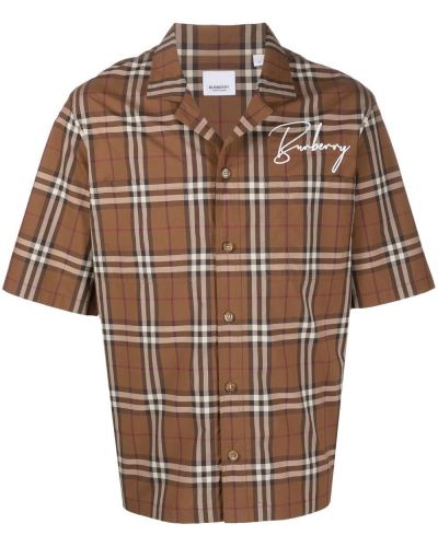 Sjekket skjorte Burberry brun