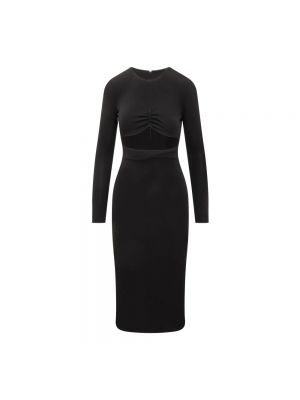 Sukienka midi z wiskozy Dsquared2 czarna