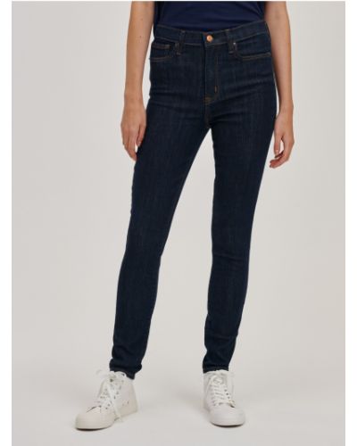 Skinny džíny s vysokým pasem Gap modré