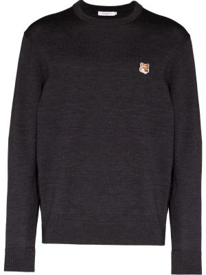 Woll pullover Maison Kitsuné grau