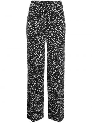 Μεταξωτό παντελόνι με ίσιο πόδι με σχέδιο με μοτίβο αστέρια Stella Mccartney