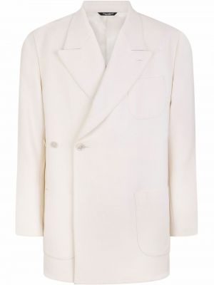 Ull lang blazer Dolce & Gabbana hvit