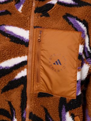 Jacquard fleece melegítő felső Adidas By Stella Mccartney narancsszínű
