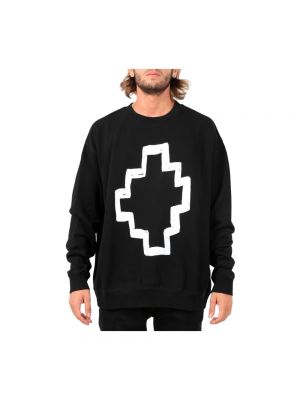 Dzianinowy sweter z okrągłym dekoltem Marcelo Burlon czarny