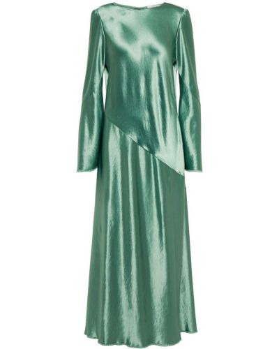Satynowa sukienka midi Dorothee Schumacher zielona