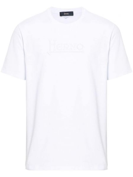 Bavlněné tričko s výšivkou Herno